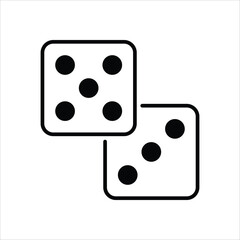 Dice vector icon
