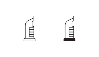 Tower icon design with white background stock illustration