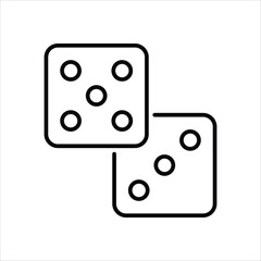 Dice vector icon