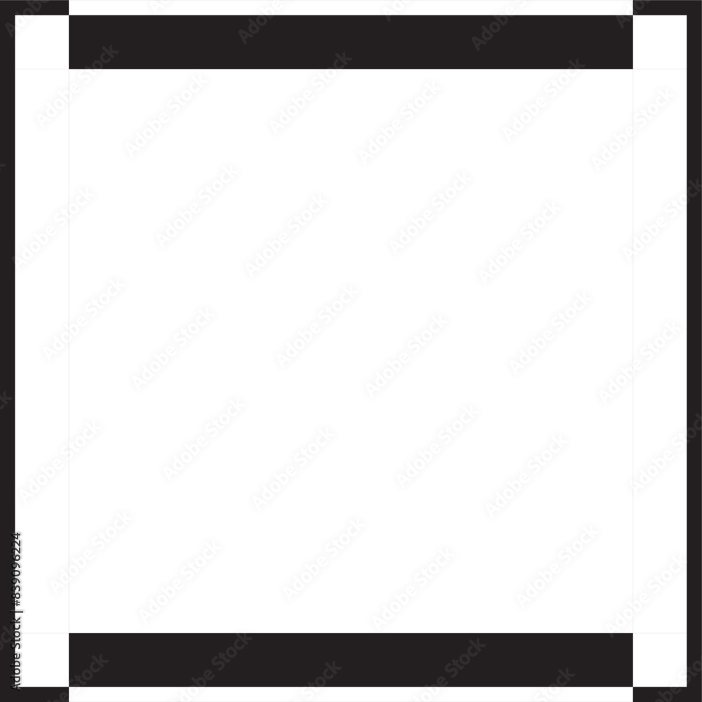 Wall mural blank photo frame on white banner sheet book screen display boder computer.