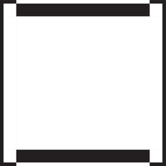 blank photo frame on white banner sheet book screen display boder computer.