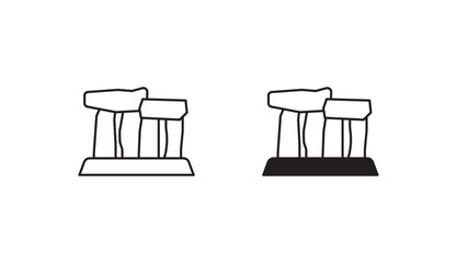Stonehenge icon design with white background stock illustration