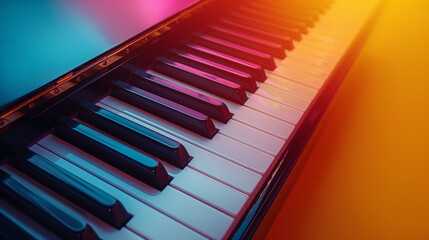 close up of piano