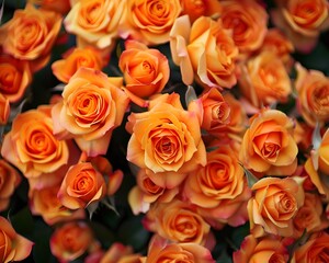 Fototapeta premium orange roses background