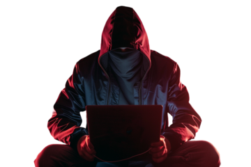 Hacker isolated on transparent background