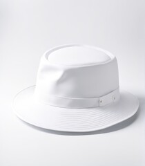 white hat mockup isolated white background.