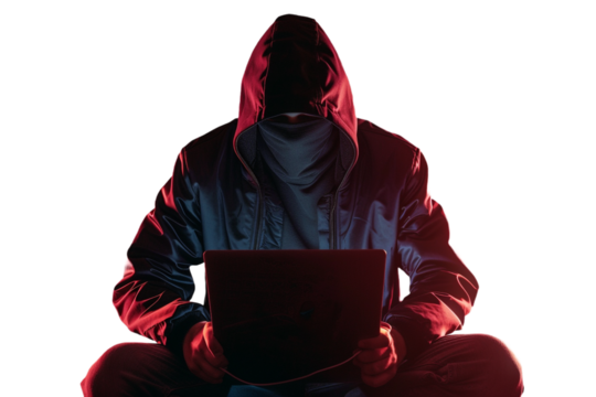 Hacker isolated on transparent background