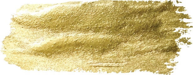 Gold brush. golden paint brush stroke. hand drawing gold brush stroke paint. glittering, texture, metallic, effect, banner, invitation, wedding on white background. 