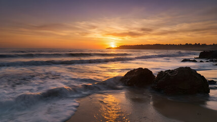 Obraz premium The sun set