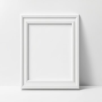 white polaroit frame mockup isolated on white background