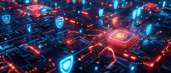 Obraz premium In a futuristic digital render