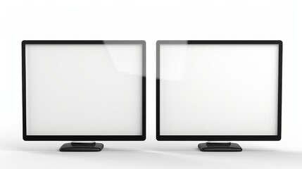 Computer screen Laptop with blank screen. Simple design