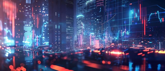 In a sleek, futuristic design, financial projections offer a forwardlooking view of market developments and business potential