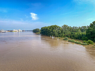 Hochwasser und Überschwemmungen in Worms am Rhein