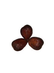 snake fruit isolated on white background