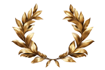 Laurel wreath award isolated on transparent background