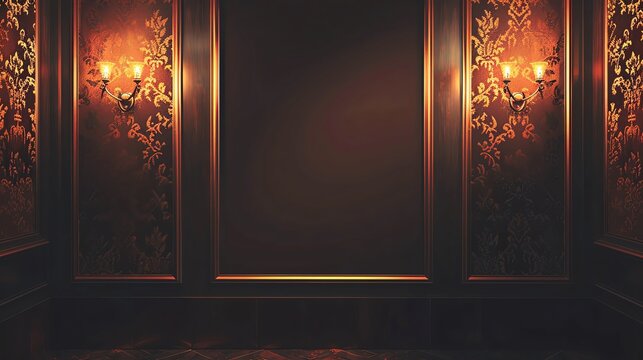 Speakeasy Style, border, background Wallpaper, blank in the middle, minimalism, negative space, use for postcard template