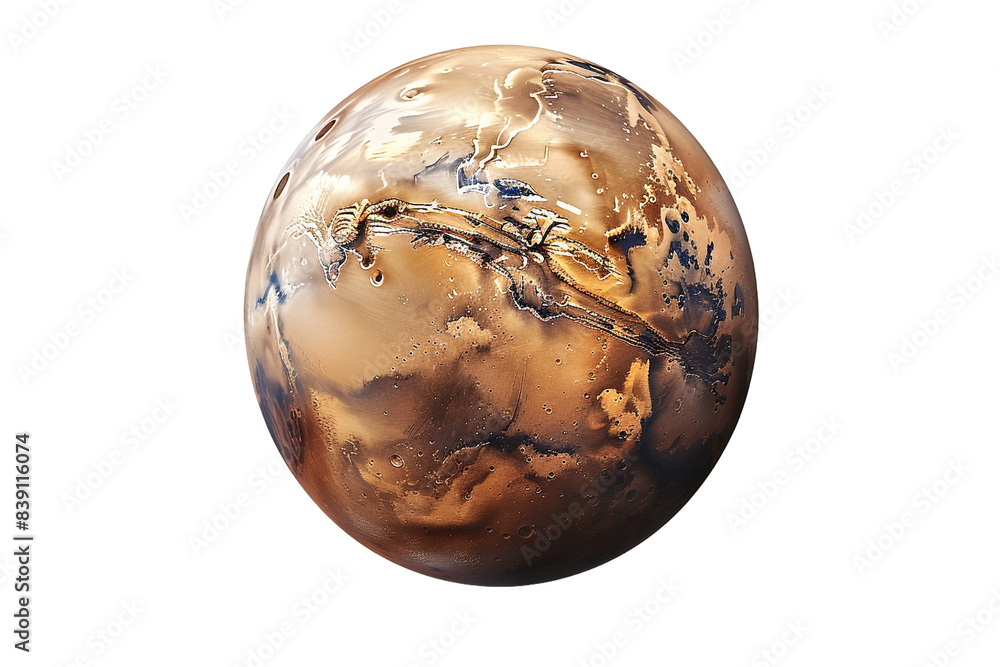 Poster mars planet isolated on transparent background