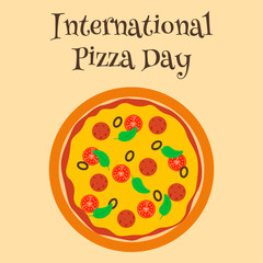 Poster for International Pizza Day.