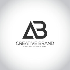 Obraz premium AB Letters abstract business logo design.