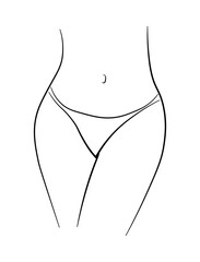 illustration of a body of a woman