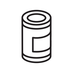 Tin can icon line art vector