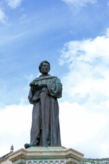Fototapeta premium Statue of Friar Andrija Kacic in Makarska, Croatia