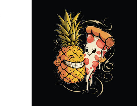 child with pineapple t-shirt design