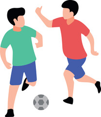 The boys are playing football.