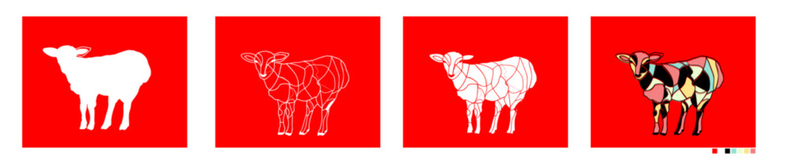Goat illustration vector can be use for eid al adha design