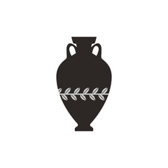 Antique vase, Greek amphora on an isolated background.