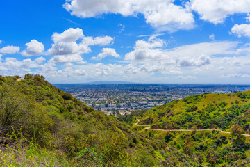 Los Angeles Skyline View from Runyon Canyon