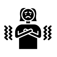 Cold Woman glyph icon