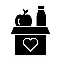 Charity Food Drive glyph icon