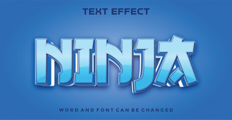 Ninja editable text effect © sunardi