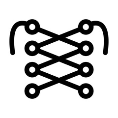 Shoelaces glyph icon