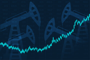 Financial background trading oil on the stock exchange
