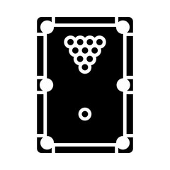 Billiard glyph icon