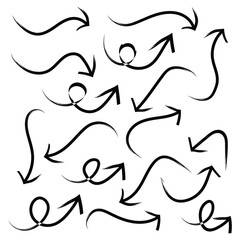 Arrows set of  black icons. Arrow icon. Arrow vector collection. Arrow. Arrow icon. Arrow vector collection. Cursor. Modern simple arrows. Vector illustration