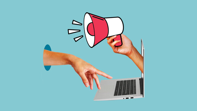Clickbait marketing and Fake news. Media strategy and Call to action CTA