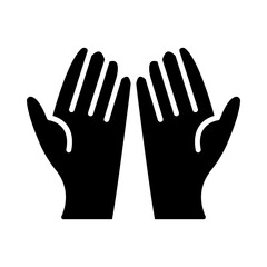 Hands glyph icon