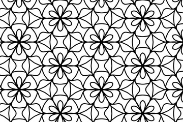 Fototapeta premium Seamless Geometric Floral Pattern for Wallpaper, Textile, and Graphic Design Projects