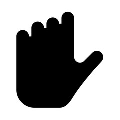 Raise hand glyph icon