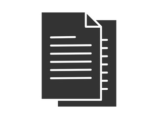 Illustration a vector icon depicting documents, suitable for web and mobile applications, isolated for use in graphic and design.