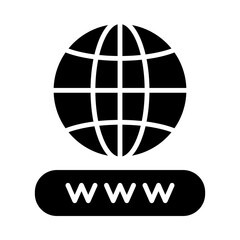 Internet glyph icon
