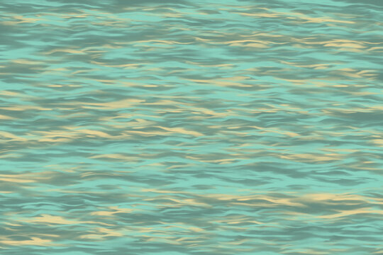 Tranquil turquoise water texture with gentle waves, illustration