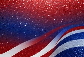 Abstract patriotic red white and blue glitter sparkle background for voting, memorial, Labor Day and election