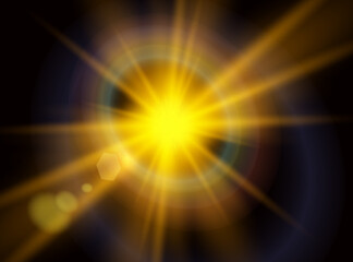 Vector transparent sunlight special lens flare light effect. Lens flare light effect. Sun flash with warm rays and spotlight.
