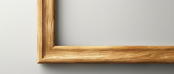 Naklejka premium A wooden frame with a white background