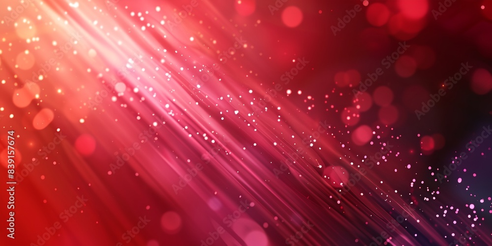 Aufkleber red and pink background with a lot of small dots on it's side and line of light